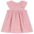 Baby Girls Pink Dress & Headband Set, 1, hi-res