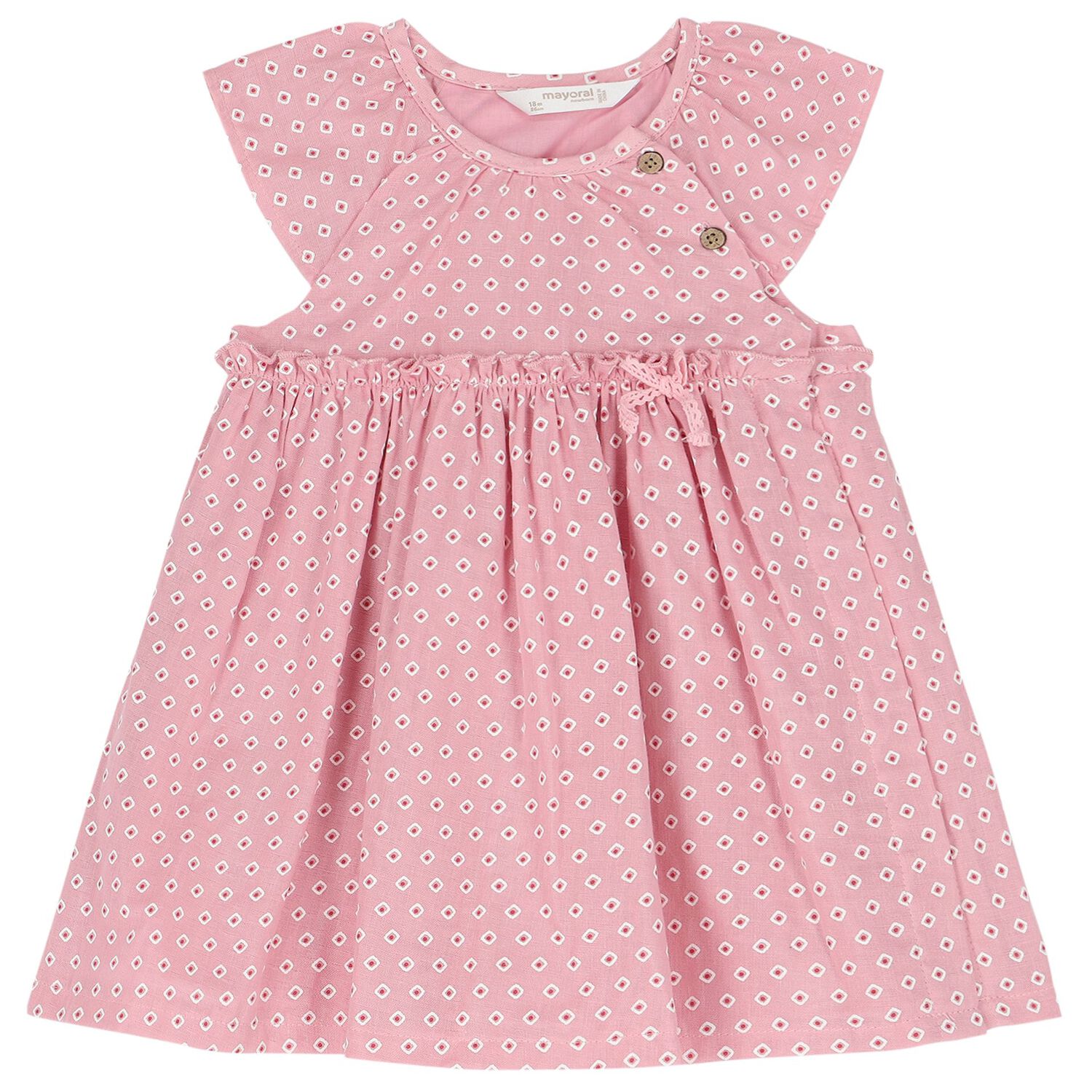 Baby Girls Pink Dress & Headband Set, 1, hi-res