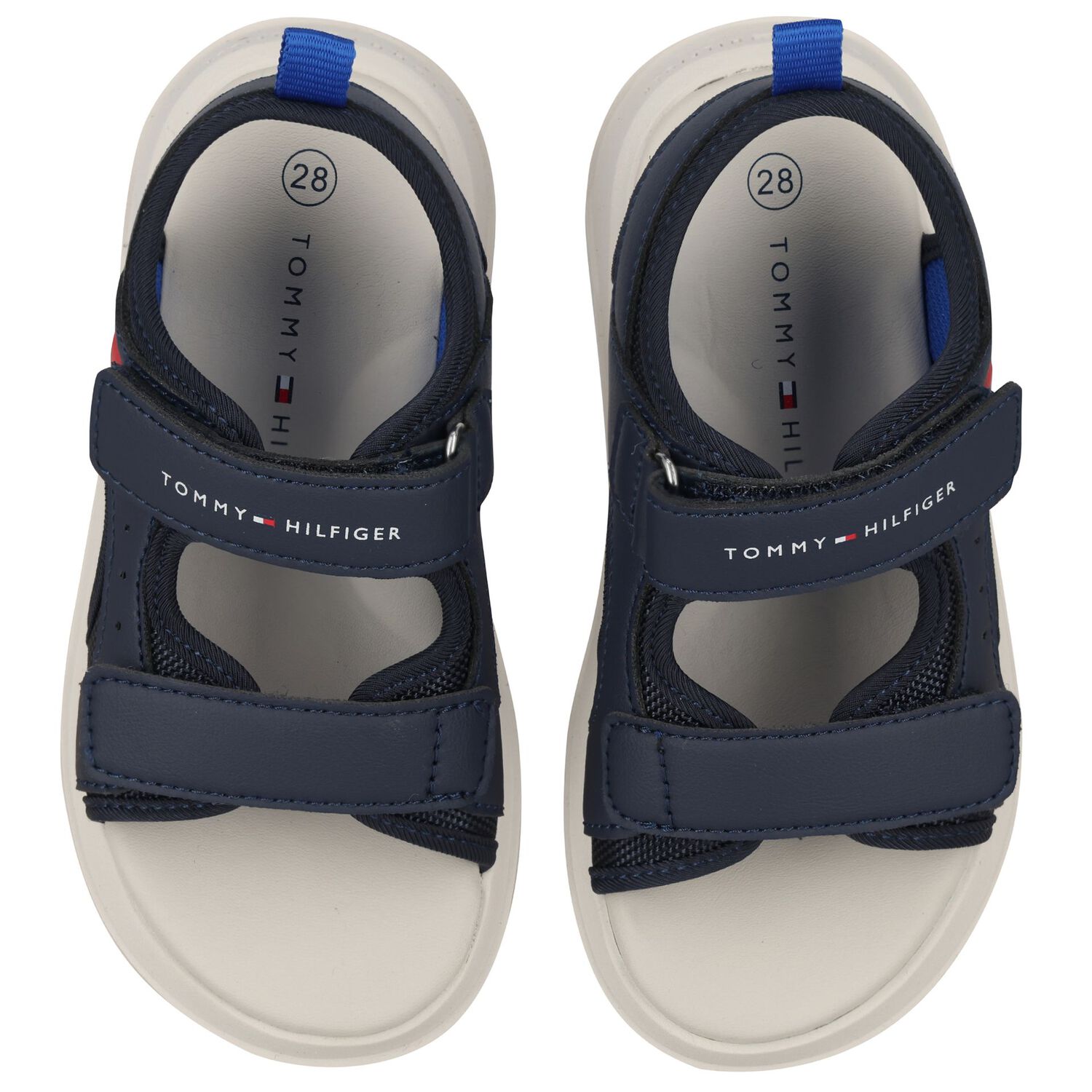 Boys Blue Logo Sandals, 1, hi-res