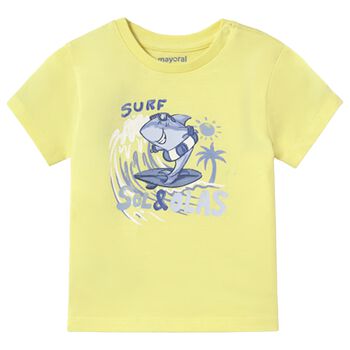 Younger Boys Yellow Shark T-Shirt