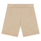 Younger Boys White & Beige Logo Shorts Set, 1, hi-res
