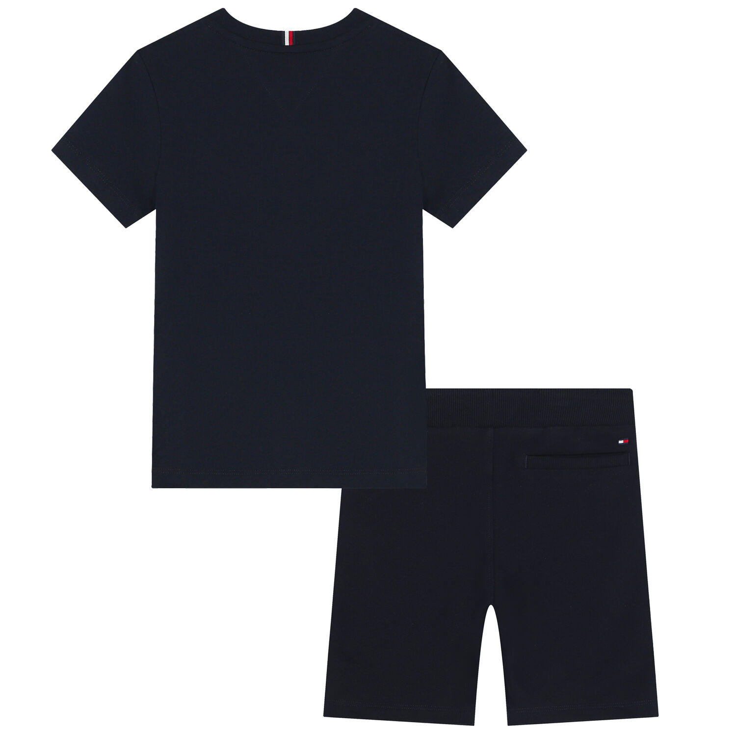 Boys Navy Blue Logo Shorts Set, 1, hi-res