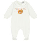 Ivory Teddy Bear Logo Babygrow Gift Set, 3, hi-res