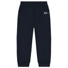 Boys Navy Blue Logo Tracksuit, 1, hi-res