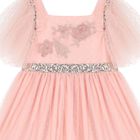 Girls Pink Embellished Haute Couture Dress, 1, hi-res