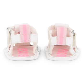 Baby Girls White Logo Sandals