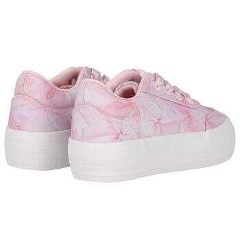 Girls Pink Bow Chunky Trainers