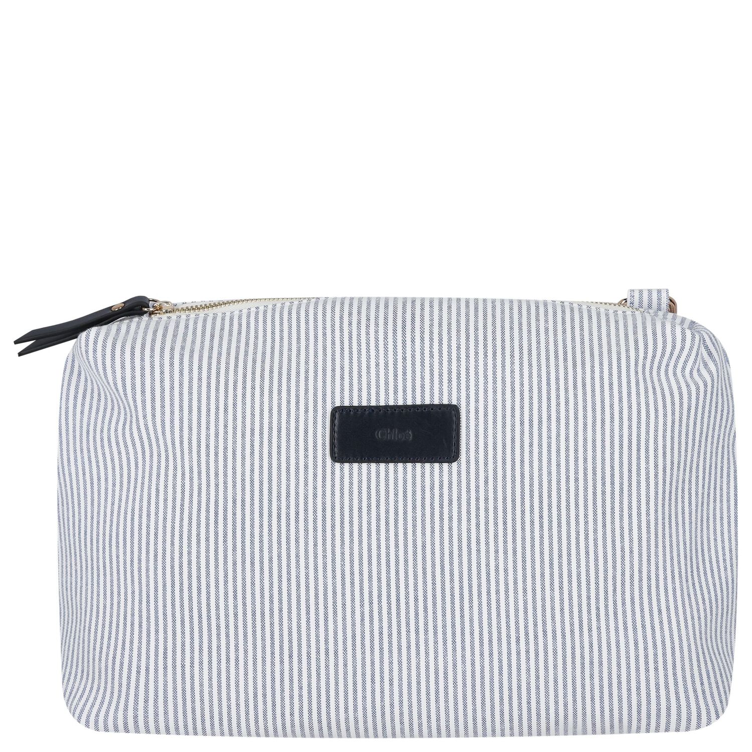 Baby Girls Blue Logo Striped Changing Bag, 1, hi-res