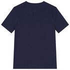 Boys Navy Blue & Blue Logo T-Shirts ( 3-Pack ), 1, hi-res
