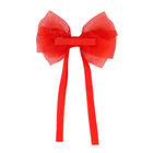 Girls Red Bow Hair Clip, 1, hi-res