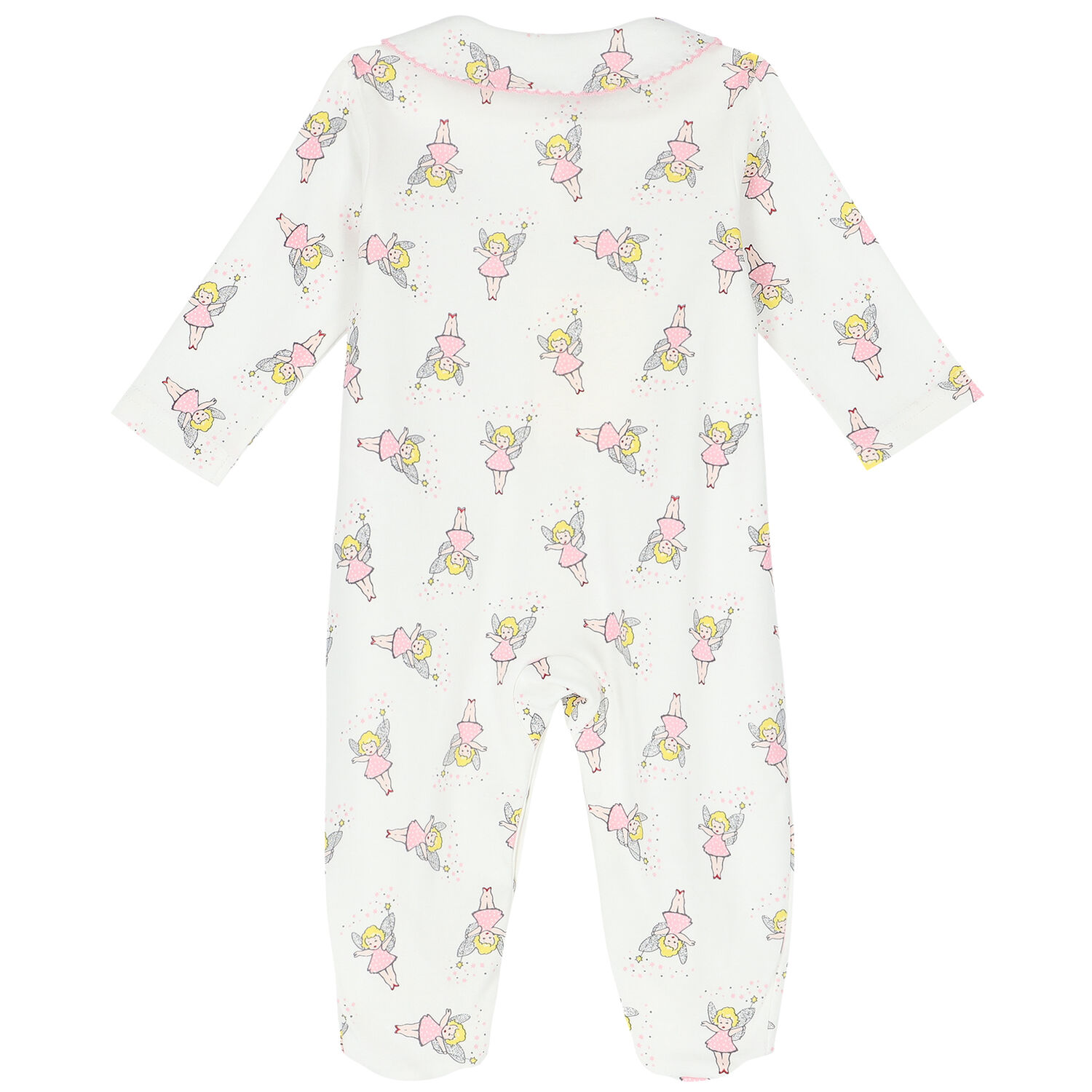 Baby Girls Ivory & Pink Fairy Babygrow, 1, hi-res