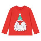 Red Santa Long Sleeve Top, 1, hi-res