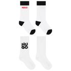 Boys Black & White Logo Socks, 1, hi-res