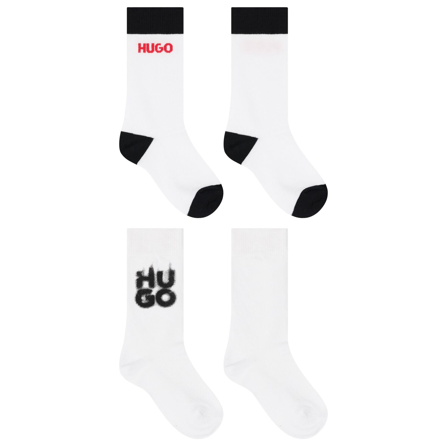 Boys Black & White Logo Socks, 1, hi-res image number null