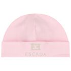 Baby Girls Pink Logo Hat, 1, hi-res