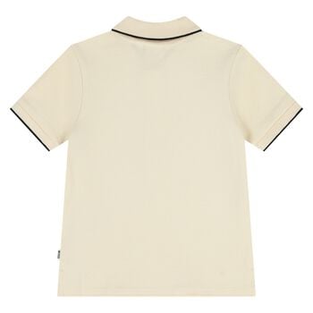 Younger Boys Ivory Logo Polo Shirt