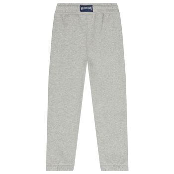 Boys Grey Logo Joggers