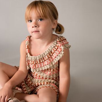 Girls Multi-Coloured Knitted Shorts Set