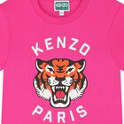 Girls Pink Tiger Logo T-Shirt, 2, hi-res