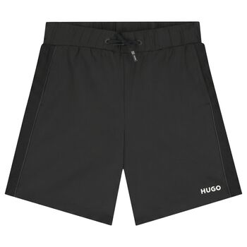 Boys Black Logo Shorts