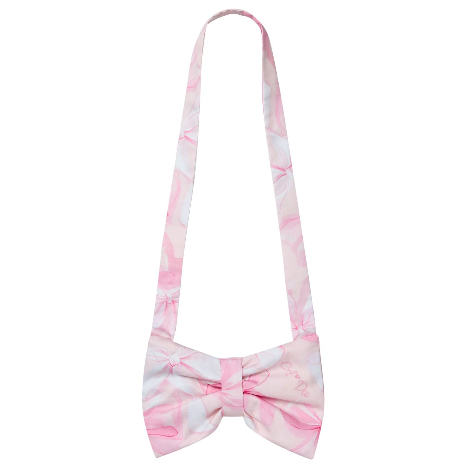 Girls Pink Bow Handbag, 1, hi-res