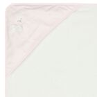Baby Girls White & Pink Teddy Bear Hooded Towel, 1, hi-res