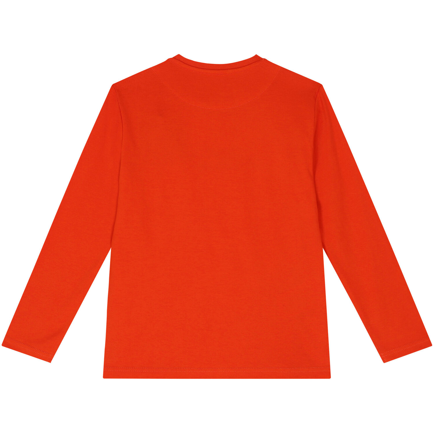 Boys Orange Printed Long Sleeve Top, 1, hi-res