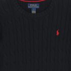Black Logo Cable Knit Jumper, 1, hi-res