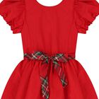 Girls Red Logo Dress, 1, hi-res