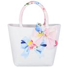 Girls Pink & Ivory Bow Hand Bag, 1, hi-res