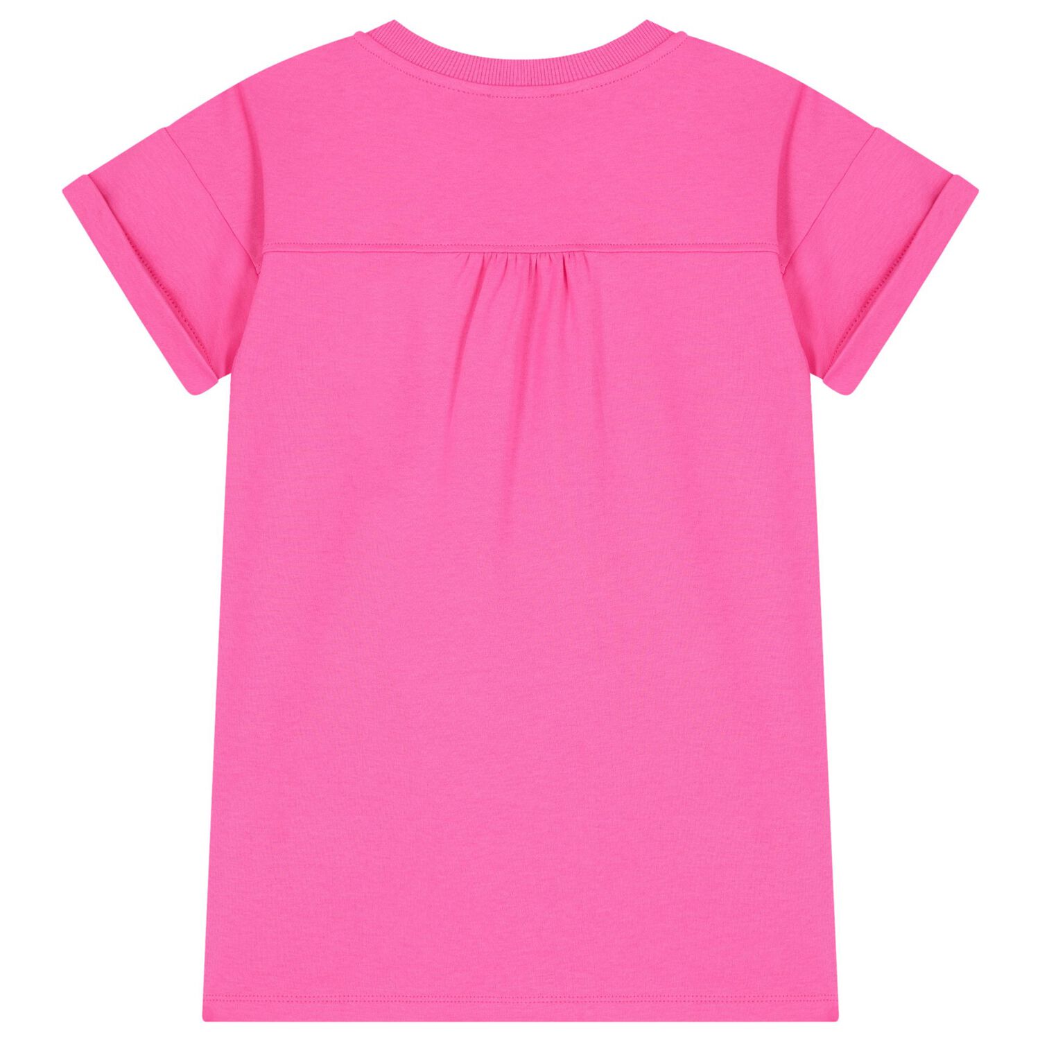Girls Pink Teddy Bear Logo Dress, 2, hi-res