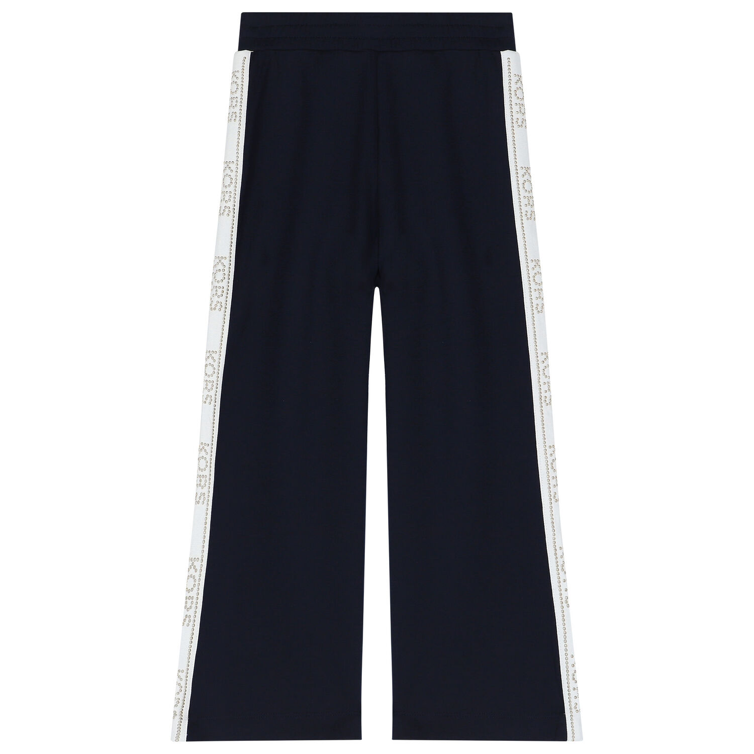 Girls Navy Blue Logo Joggers, 1, hi-res