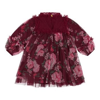 Baby Girls Red Floral Tulle Nadiya Dress