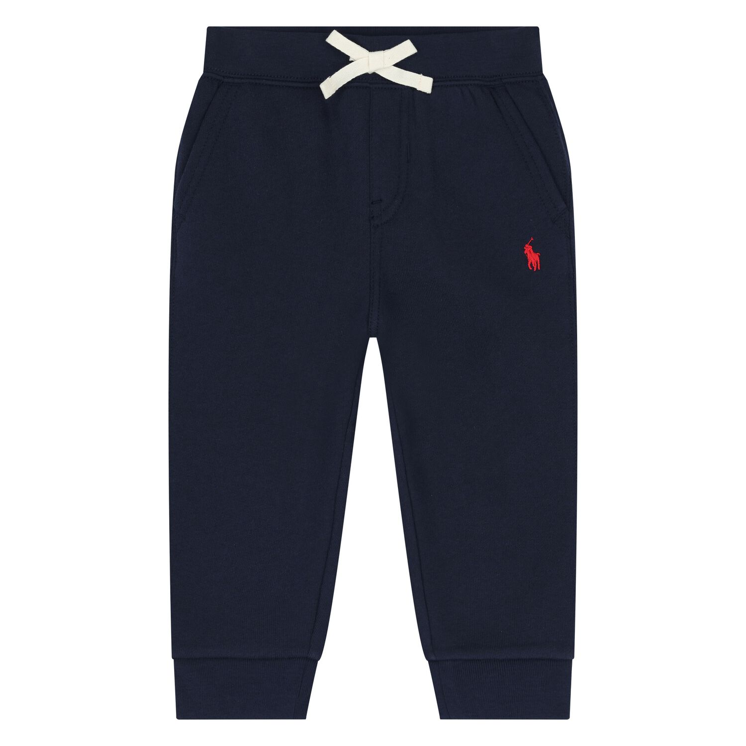 Younger Boys Navy Logo Joggers, 1, hi-res
