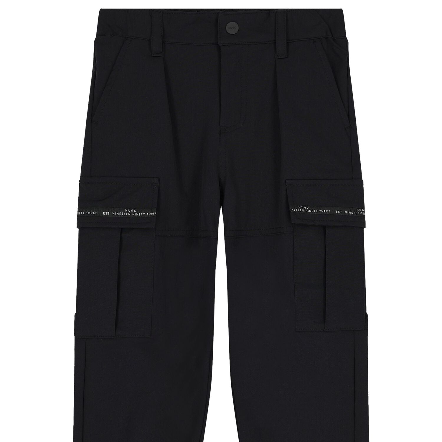 Boys Black Logo Trousers, 1, hi-res image number null