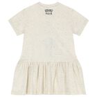 Younger Girls Ivory Varsity Tiger Dress, 1, hi-res