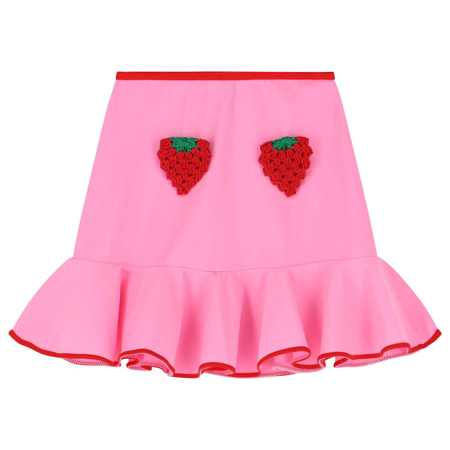 Girls Pink Strawberry Skirt, 1, hi-res image number null