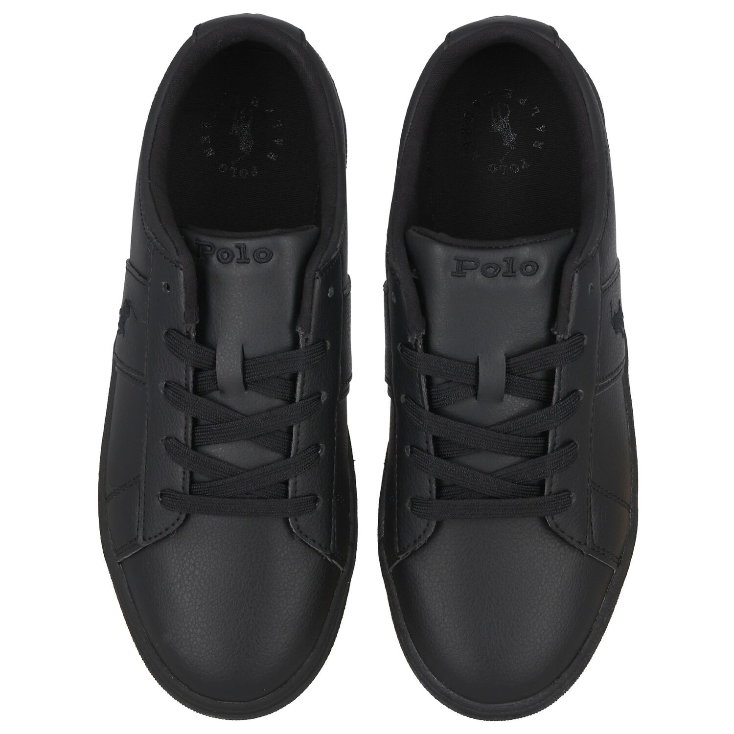 Boys Black Logo Trainers, 1, hi-res