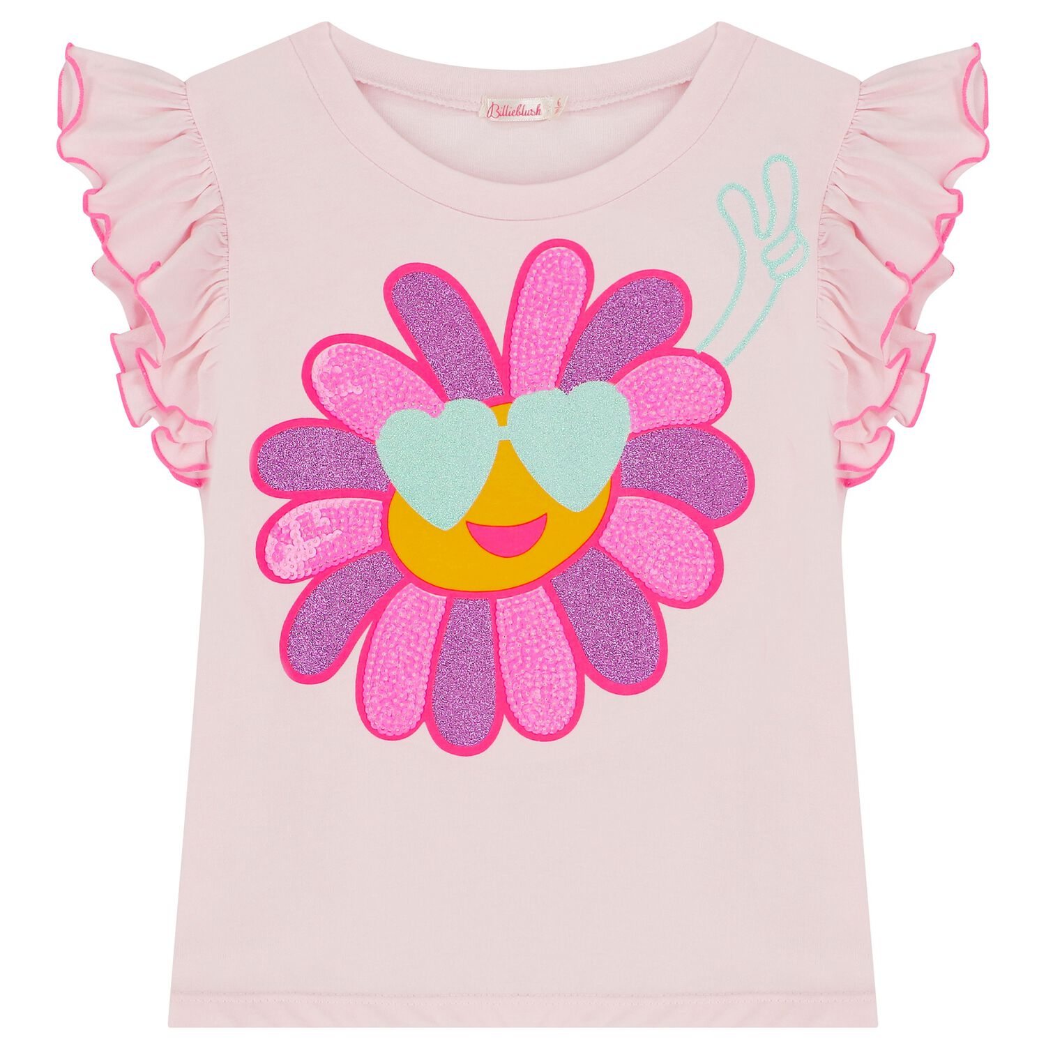 Girls Pink Flower T-Shirt, 1, hi-res