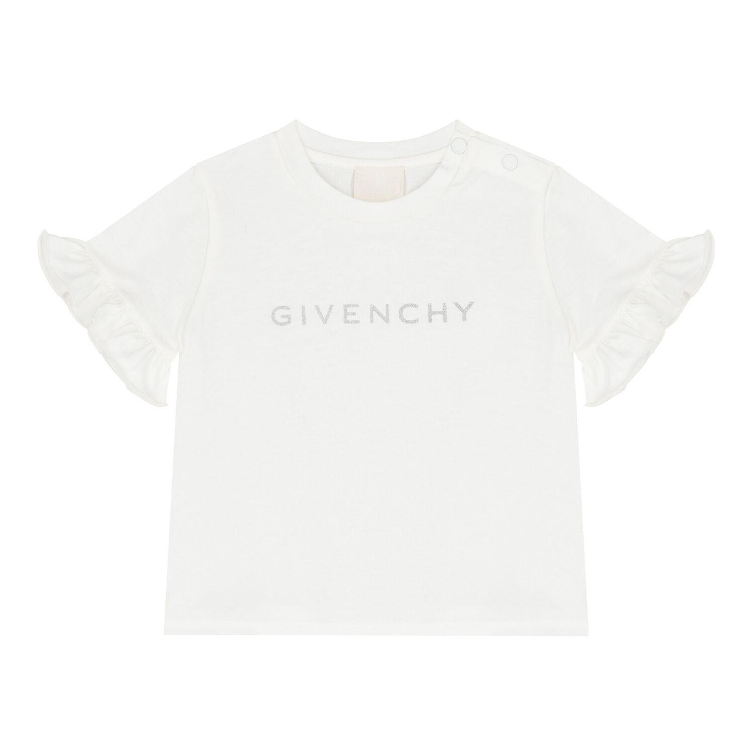 Younger Girls White Logo T-Shirt, 1, hi-res