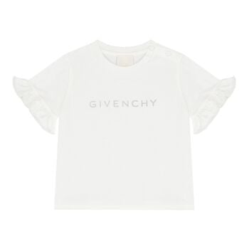 Younger Girls White Logo T-Shirt