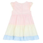 Girls Pink & Blue Voile Dress, 1, hi-res