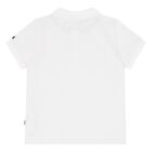 Younger Boys White Logo Polo Shirt, 1, hi-res