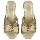 Girls Gold Embellished Sandals , 1, hi-res