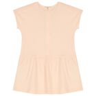 Younger Girls Pink Logo Dress, 1, hi-res