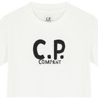 Boys White Logo T-Shirt, 1, hi-res