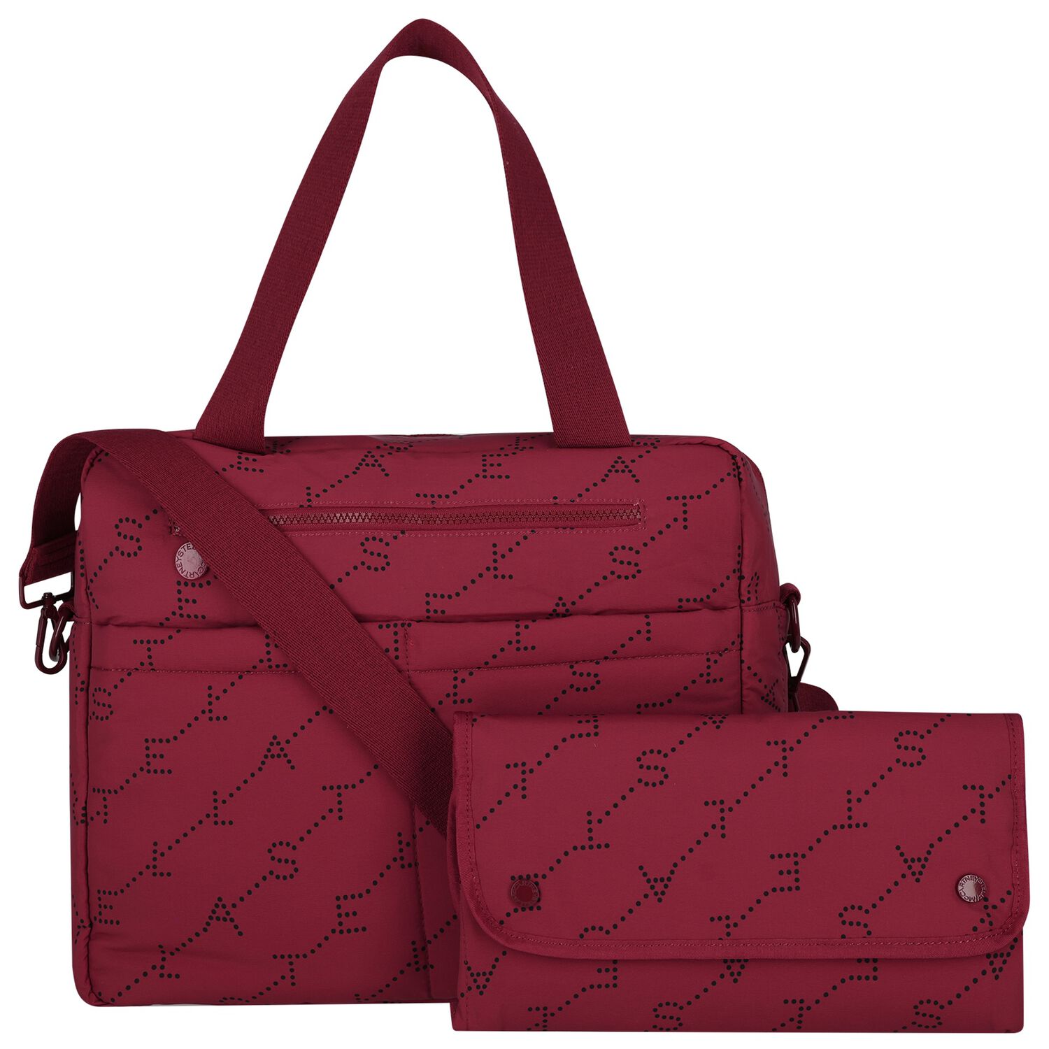 Beige Logo Baby Changing Bag, 1, hi-res
