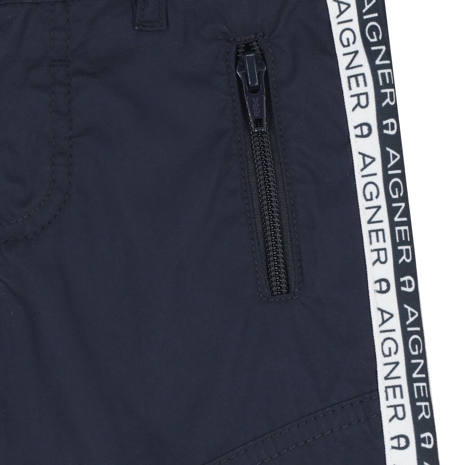 Younger Boys Navy Logo Shorts, 1, hi-res