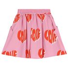 Girls Pink Heart Skirt, 1, hi-res