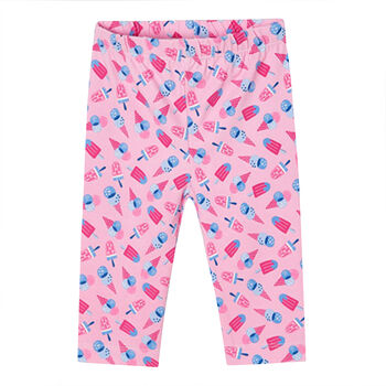 Girls Pink Pop-Sickle Leggings